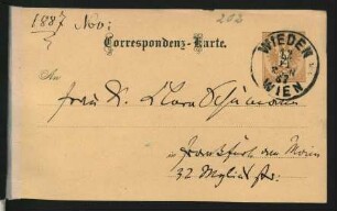 Brief an Clara Schumann : 12.11.1887