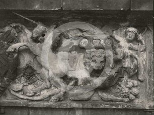 Rollwerkkartusche mit Relief am Altstädtischen Rathaus Danzig