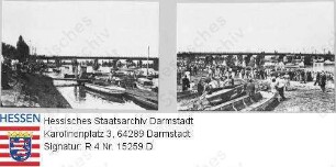 Offenbach am Main, 1947 August 5 / Eröffnung der Offenbacher Mainbrücke / 2 Szenenfotos
