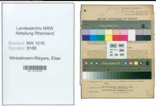 Entnazifizierung Elise Winkelmann-Weyers , geb. 20.05.1888 (Kaufmann)
