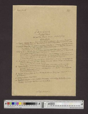 Band 90: Wintersemester 1923/1924 Hamburg