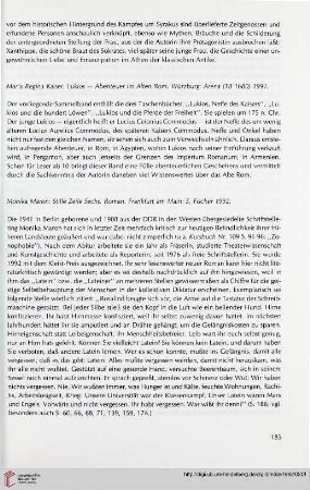 [Rezension von: Monika Maron: Stille Zeile Sechs]