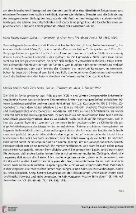 [Rezension von: Monika Maron: Stille Zeile Sechs]