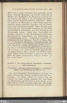 Abschnitt V. Die photographische Beobachtung wissenschaftlicher Instrumente.