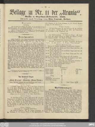 Beilage zu Nr. 11 der „Urania“.