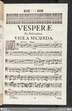 Vesperae pro Festivitatibus