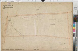 Herten (Herten), Umlegung Langenbochum, Teil I Bl.3 Zuteilungskarte Flur 28