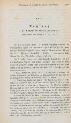 309-314 Nachtrag zu der Geschichte der Mainzer Katechismen