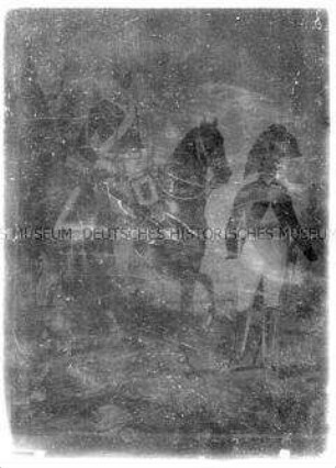 Darstellung von zwei Soldaten des preußischen Dragoner-Regiments Nr. 8, 1806