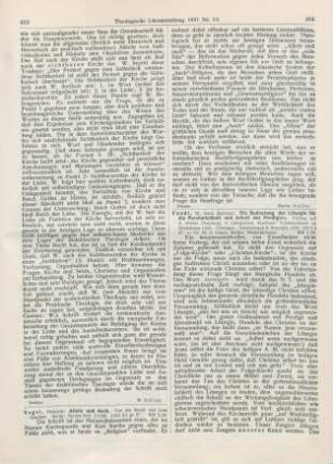 453-454 [Rezension] Vogel, Heinrich, Allein und Auch