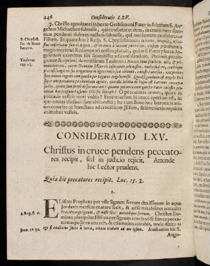 246-257, Consideratio LXV - LXVII