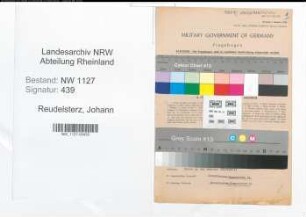 Entnazifizierung Johann Reudelsterz , geb. 22.03.1890 (Polizeimeister)