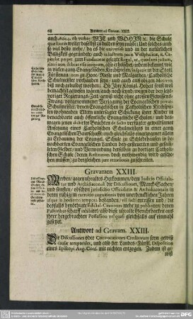Gravamen XXIII.