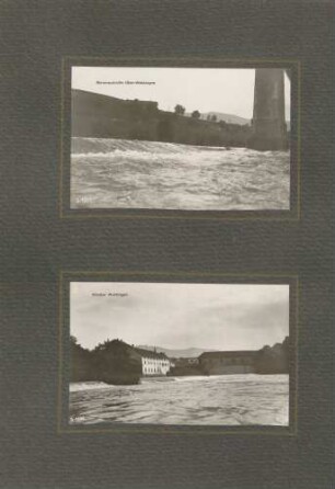 oben: "Stromschenlle Ober-Wettingen" unten: "Kloster Wettingen" an der Limmat