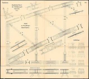 Kleinbahn mit Oderbrücke Schinkelwettbewerb 1925: Statik der Mittelöffnung der Oderbrücke, Details 1:10