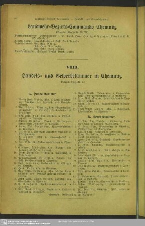 VIII. Handels- und Gewerbekammer in Chemnitz