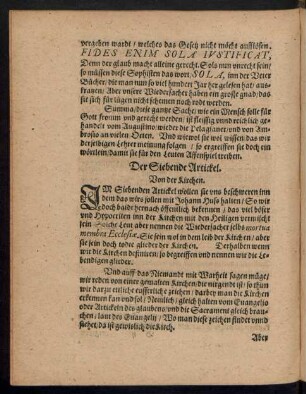 Der siebende Artickel.