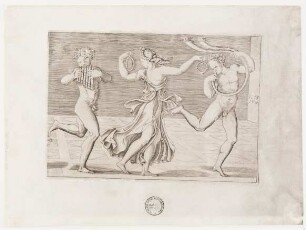 Tanz von drei Bacchantinnen und drei Faunen (2 Bl. zusammengehörig)