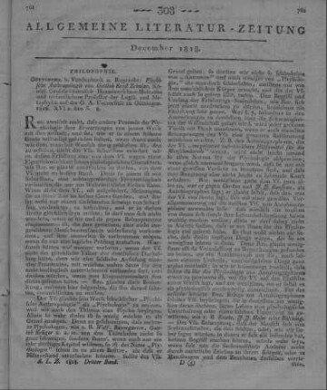 Schulze, G. E.: Psychische Anthropologie. Göttingen: Vandenhoeck & Ruprecht 1816