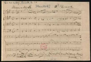 Quartette. Fragmente; vl (2), vla, vlc; g-Moll