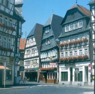 Butzbach. Historische Fachwerkhäuser in der Butzbacher Straße