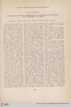 41: Zagadnienia przemian formalnych w urbanistyce wrocławia XIX i początku XX wieku