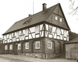 Oberkreibitz (heute Horní Chřibská /Tschechien). Umgebindehaus