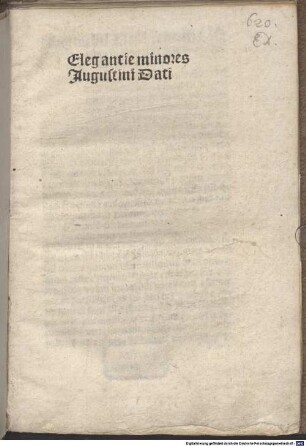 Elegantiolae : gewidmet Andreas Capaccius
