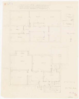 Landwirtschaftliche Hochschule, Berlin-Dahlem Institut für Gartenkunst und Landschaftsgestaltung: Grundrisse 1:50