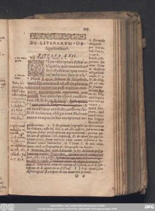 De Literarum Obligationibus. Titulus XXII.