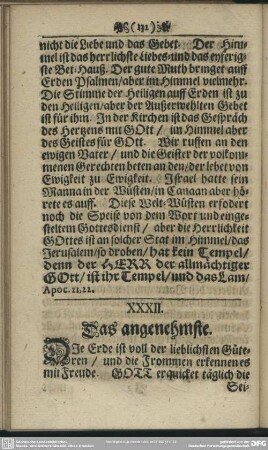 XXXII. Das angenehmste