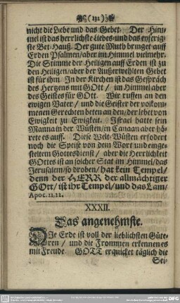XXXII. Das angenehmste