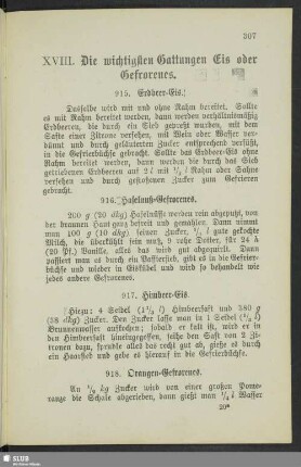 XVIII. Die wichtigsten Gattungen Eis oder Gefrorenes