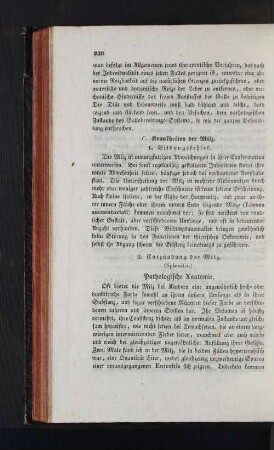 C. Krankheiten der Milz.
