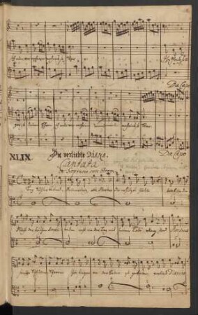 Die verliebte Diana. Auszüge. Arr; S, orch, bc