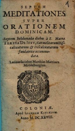 Septem Meditationes Svper Orationem Dominicam