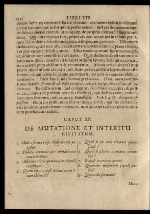 Caput XII. De Mutatione Et Interitu Civitatum.