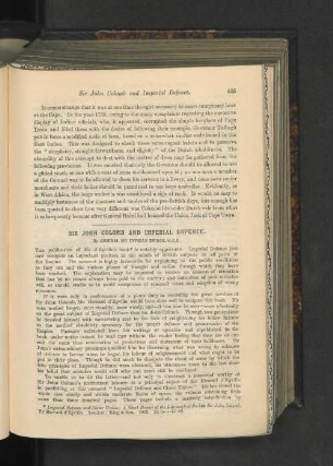 Sir John Colomb and Imperial Defence.