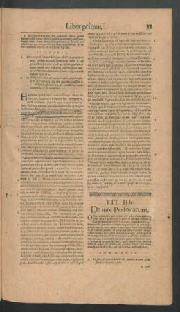 Tit. III. De iure Personarum.