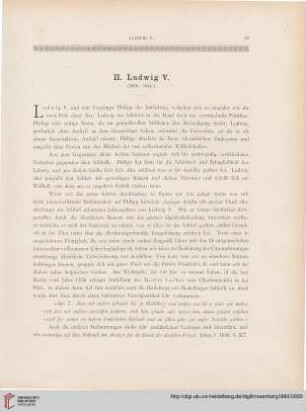 II: Ludwig V. (1508-1544)