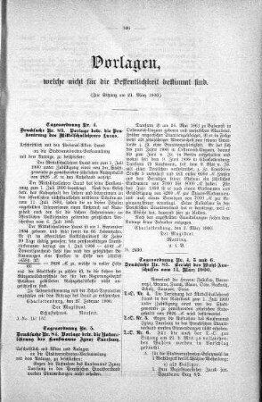 Vorlagen welche nicht für die Oeffentlichkeit bestimmt sind., 21. März 1900