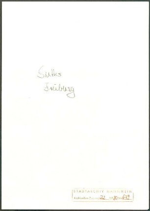 Sutter, C[arl], Freiburg, an Wichert