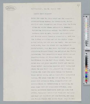 Brief an Paul Gangolf