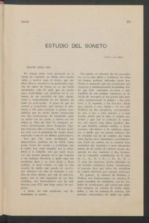 Estudio del soneto