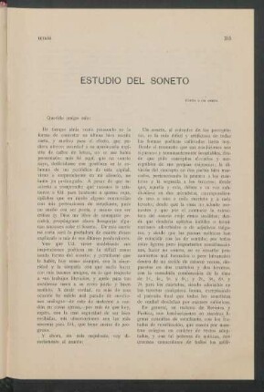 Estudio del soneto