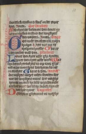 Laudes (Fragment, Schluss fehlt)