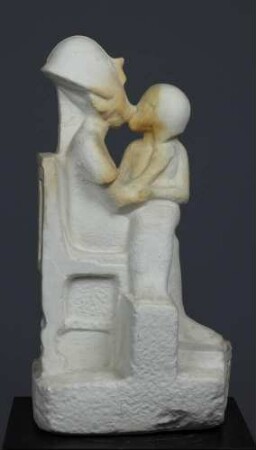Sog. küssender König. Amenophis IV. mit einer seiner Töchter auf dem Schoß