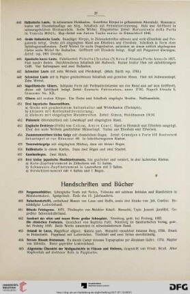 Handschriften und Bücher (Nr. 459-465)