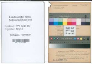 Entnazifizierung Hermann Schmidt , geb. 22.09.1907 (Reg.Rat)