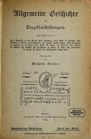 Das Zeitalter der Revolution, des Kaiserreiches und der Befreiungskriege : mit Porträts, Illustrationen und Karten, 1